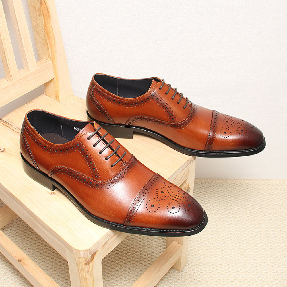 Men'S Grooming Oxford - Sapatos Formais de Couro Integral Feitos