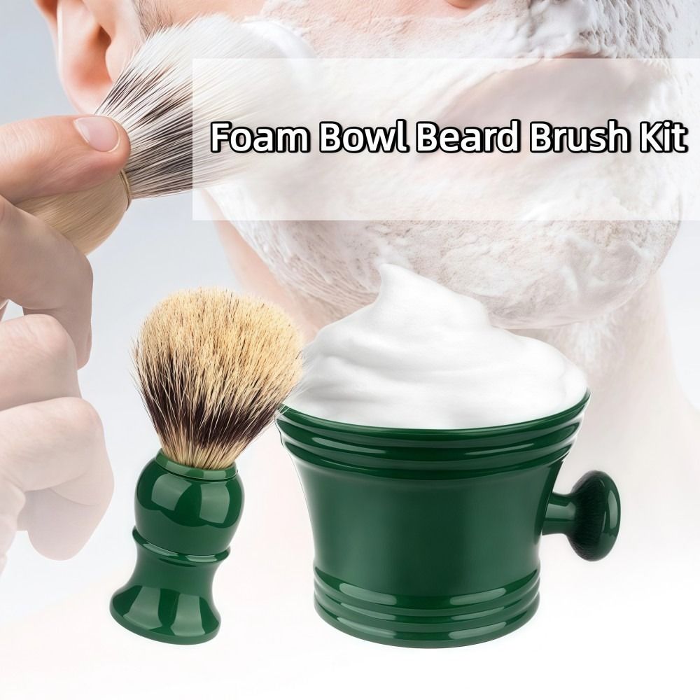 Shaving Brush Set - Conjunto Completo de Pincel e Copo