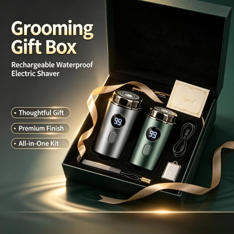Men'S Grooming Boxes - Barbeador Elétrico Recarregável USB à Prova