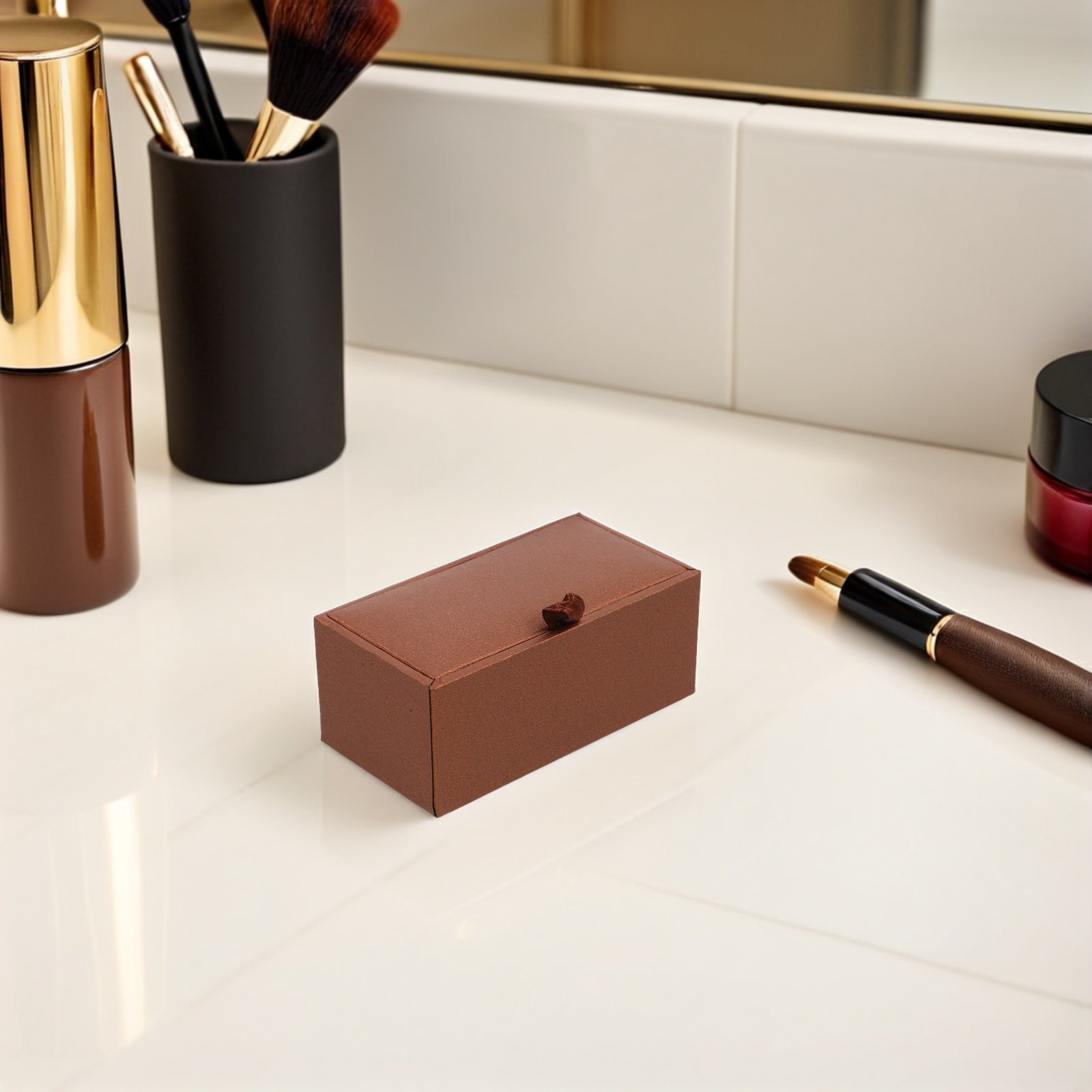 Men'S Grooming Boxes - Estojo de PU para Abotoaduras Masculino,