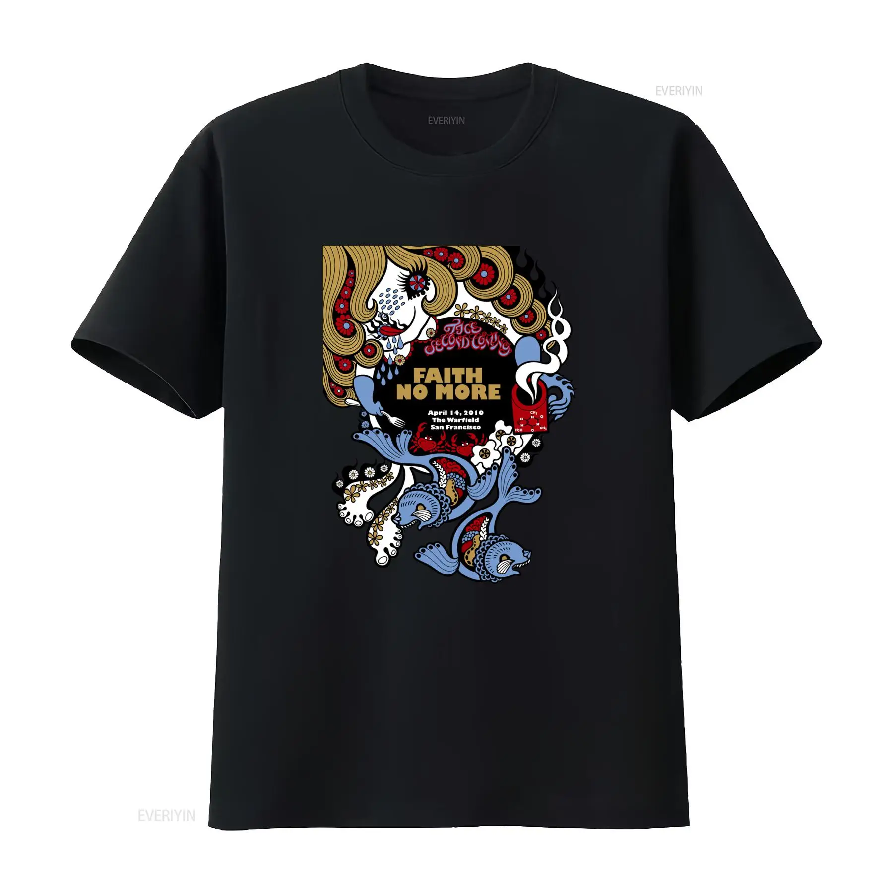 Face Wash Mens - Camiseta Faith No More com estampa