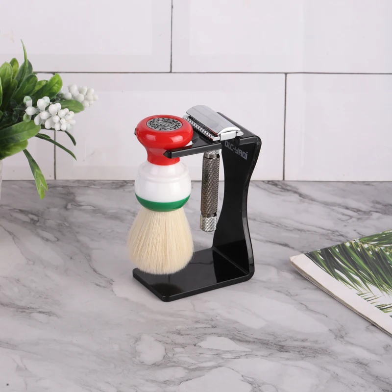 YAQi barato cremoso preto/bran - Shaving Brush Set avaliação e preço
