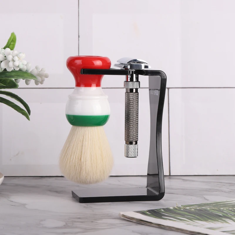 YAQi barato cremoso preto/bran - Shaving Brush Set avaliação e preço