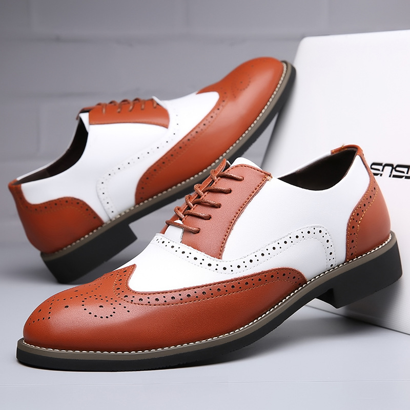 Sapatos masculinos de couro ge - Men'S Grooming Oxford avaliação e preço